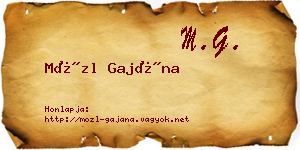 Mözl Gajána névjegykártya